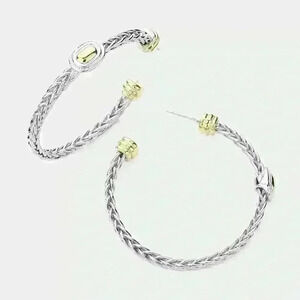 Two Tone Hoop Earrings